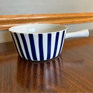 Vintage Lyngby Porcelain Denmark Striped Serving Bowl